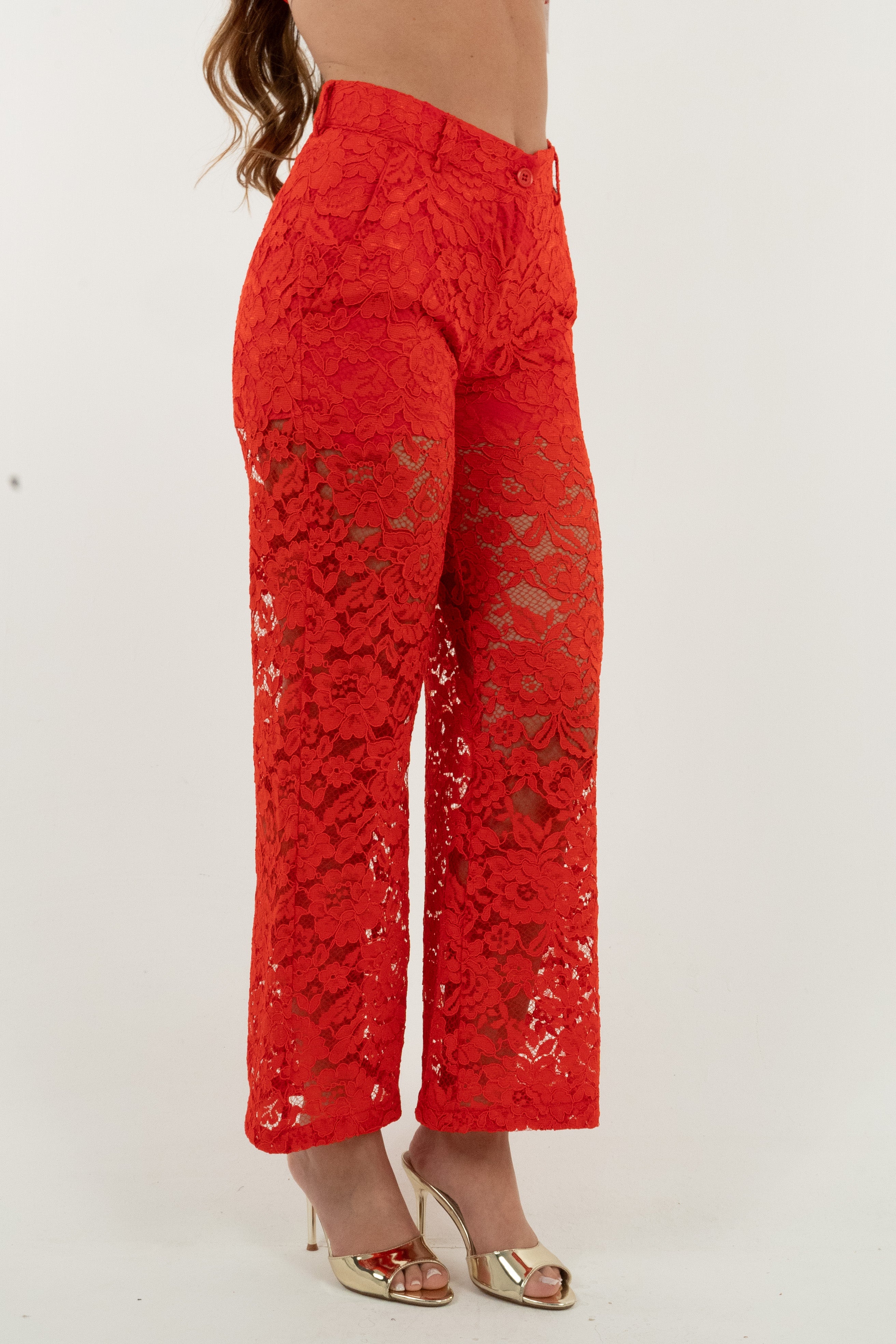 PANTALONE NINA ROSSO