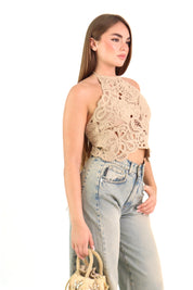 TOP CROCHET SABBIA