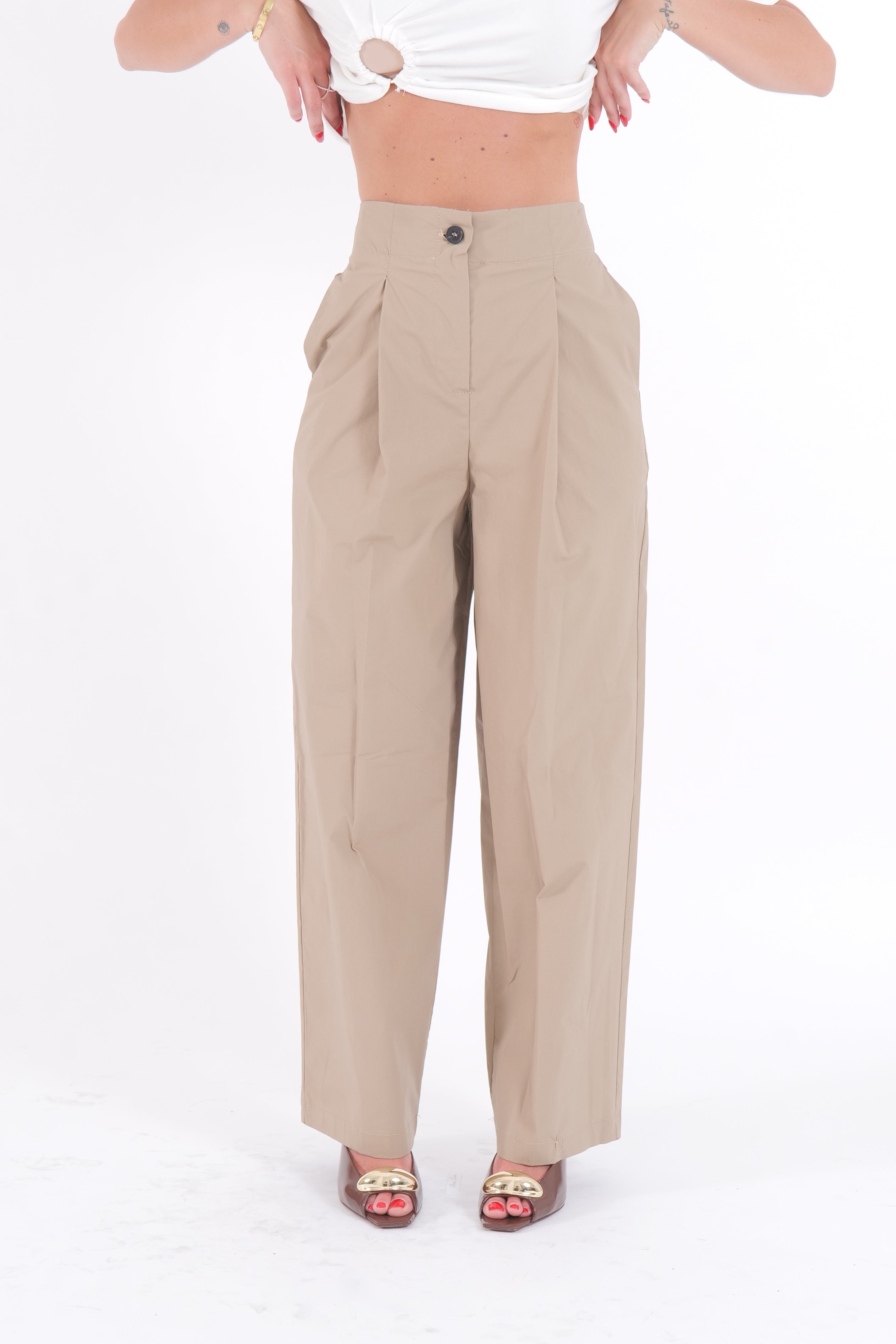 PANTALONE COTTON CAMEL