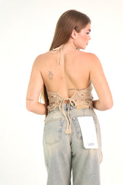 TOP CROCHET SABBIA