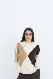 GILET GIROCOLLO ROMBI