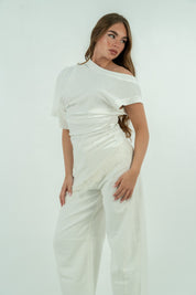 T-SHIRT PIZZO BIANCO