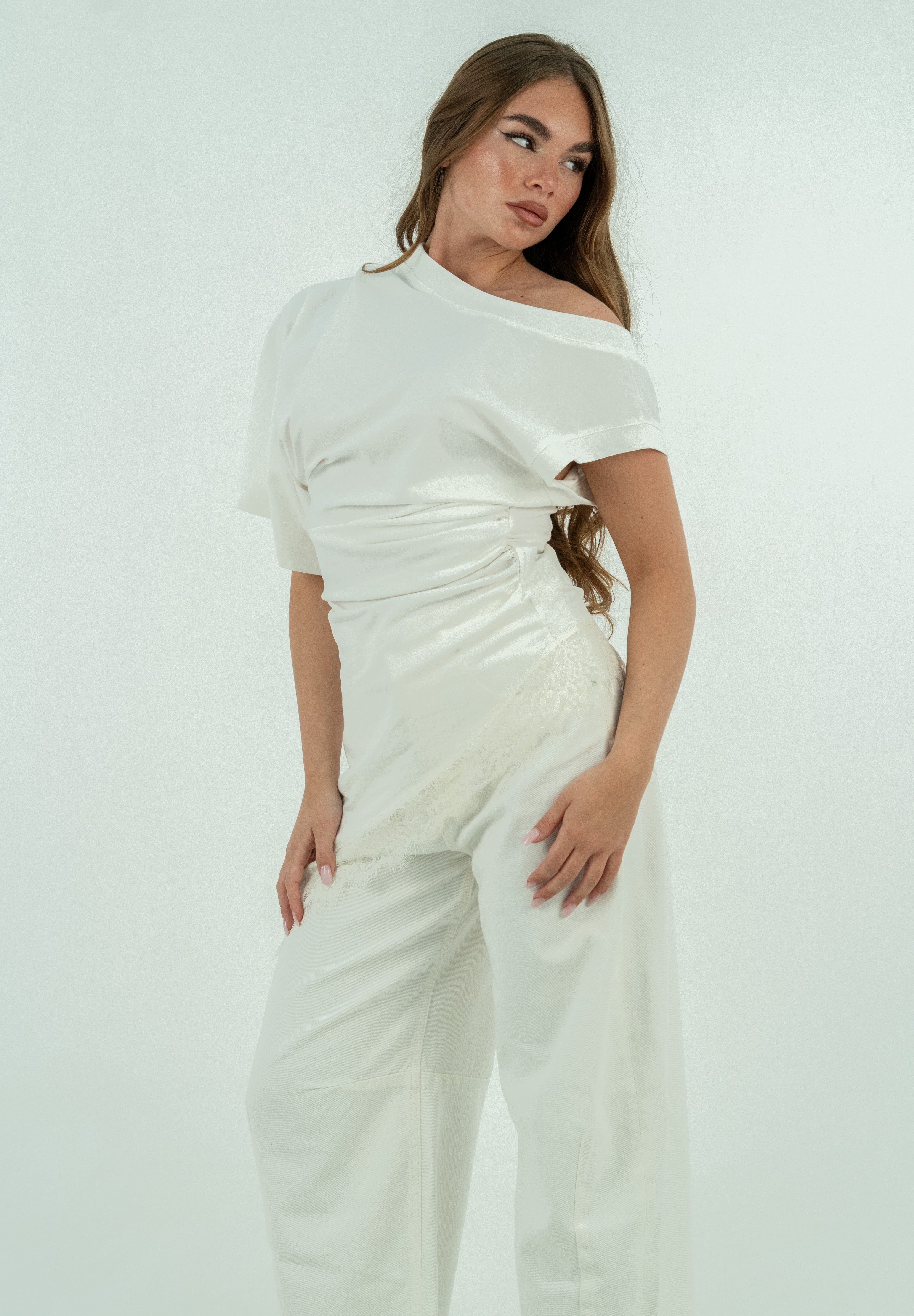 T-SHIRT PIZZO BIANCO