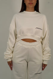 FELPA CROP WHITE