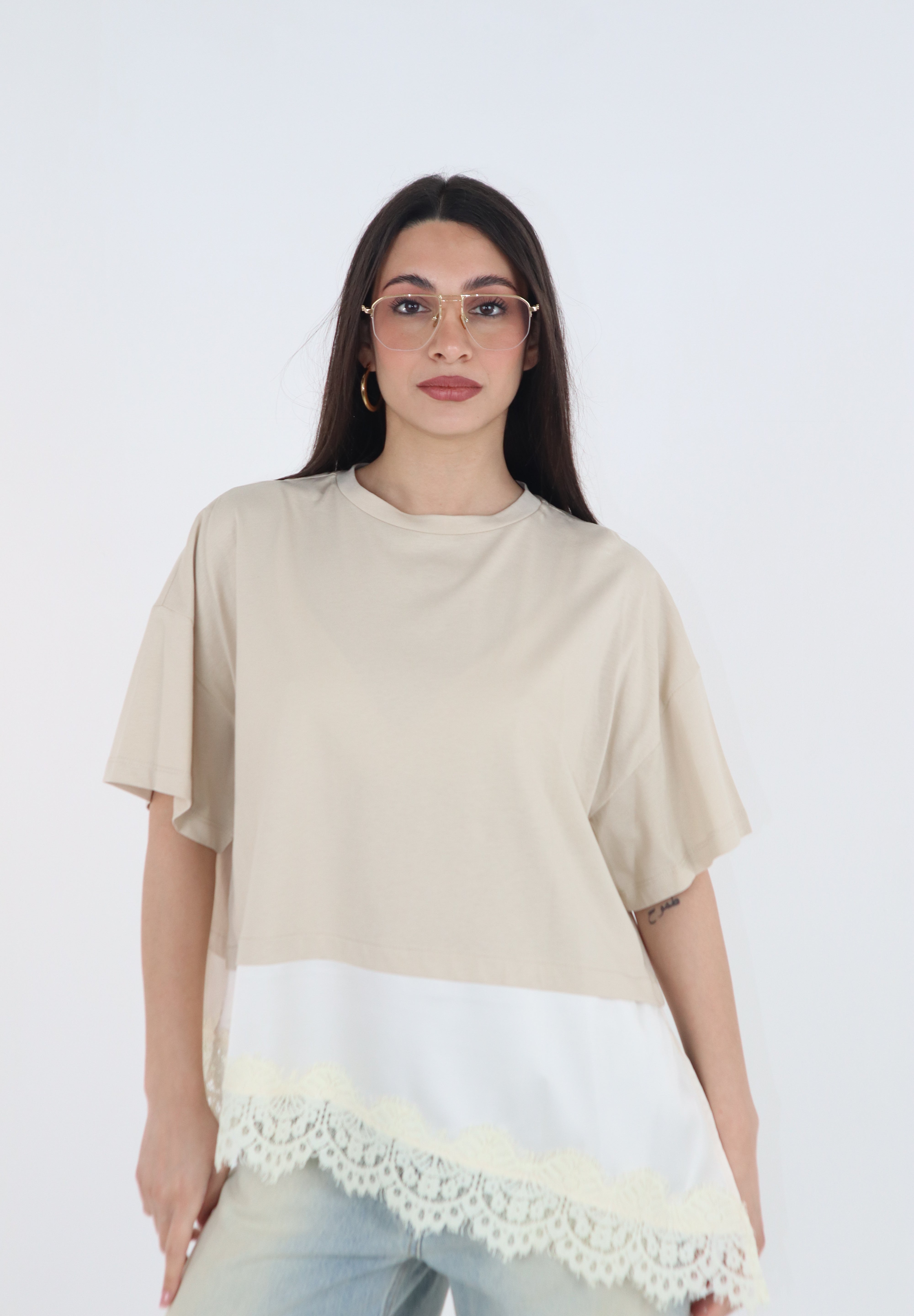 T-SHIRT DIX BEIGE