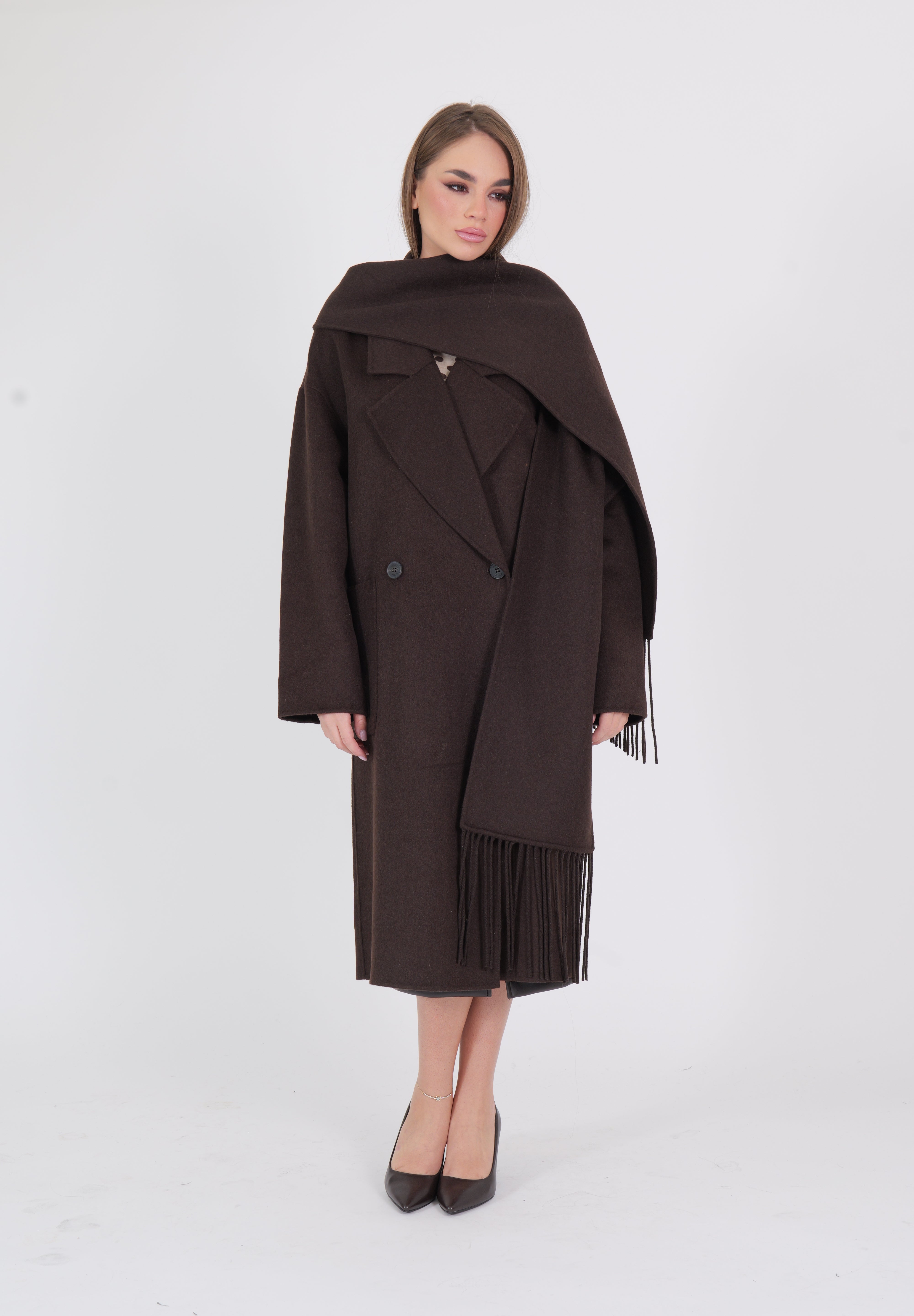 CAPPOTTO SCARF MORO