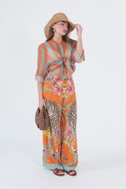 CAMICIA ECO RIGA ARANCIO/ZUCCHERO