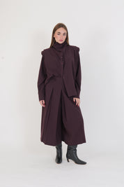 PANTALONE PLISSÈ BORDEAUX