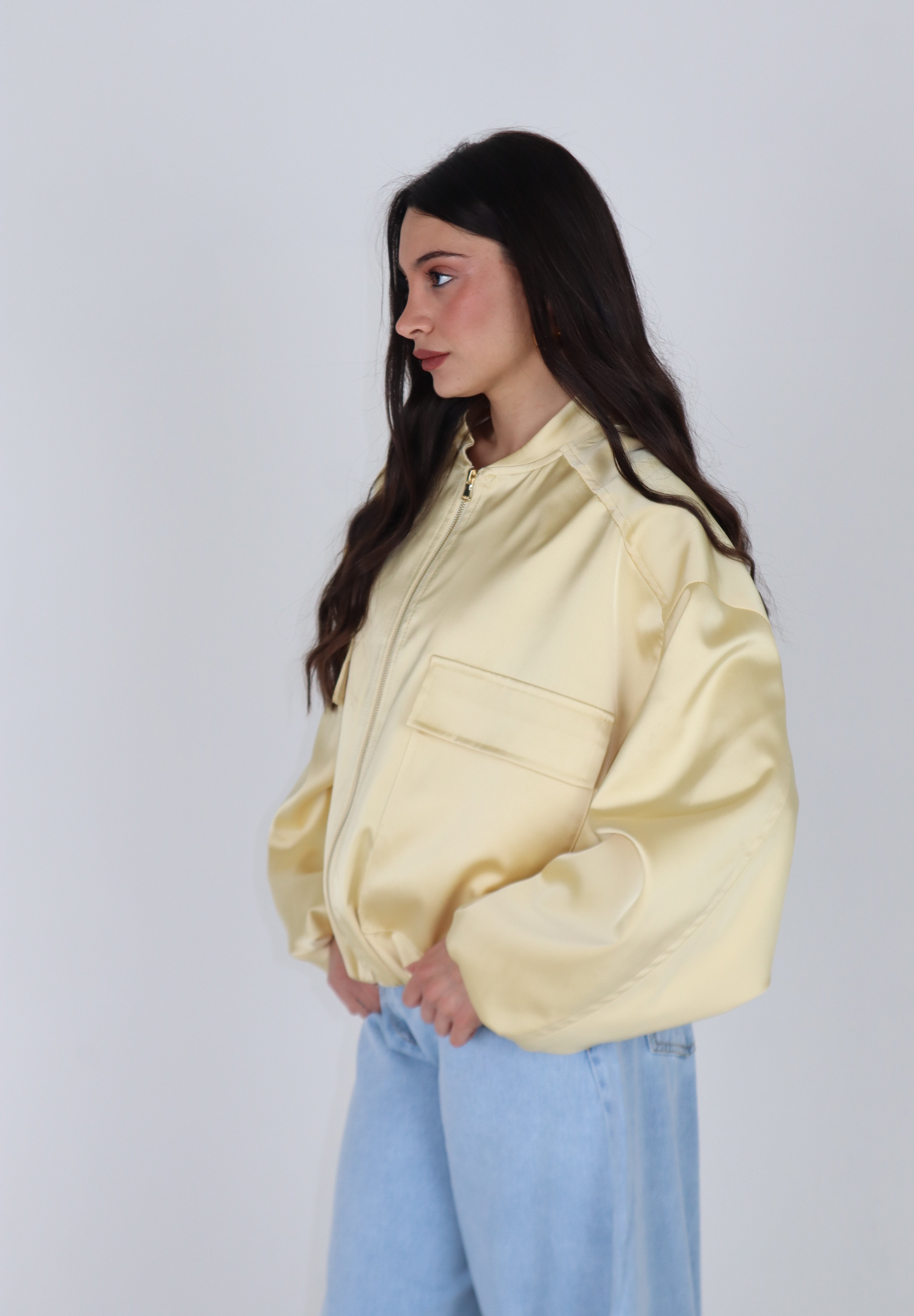 BOMBER SATIN YELLOW
