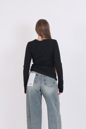 MAGLIA COSTINE MANICA GUANTO NERO