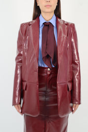 BORDEAUX ECO-LEATHER JACKET