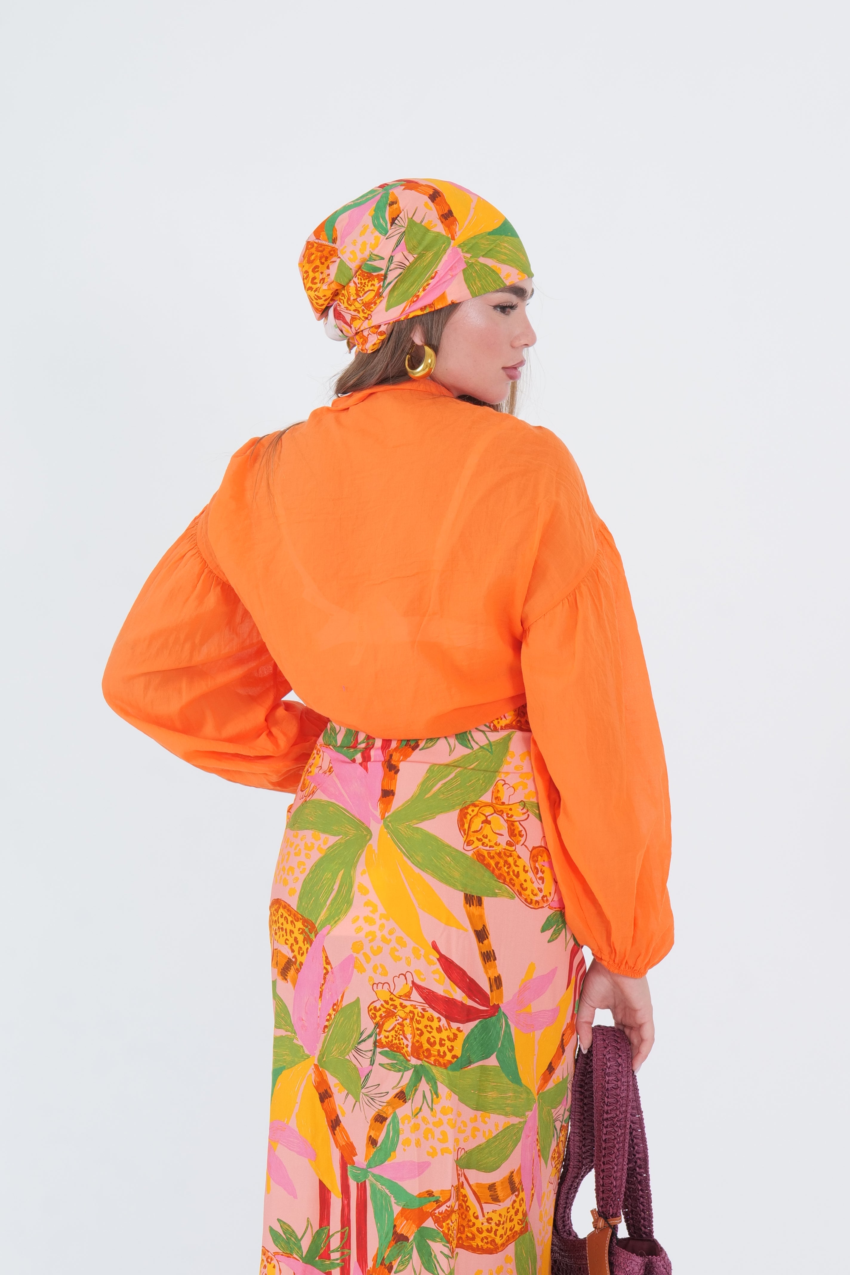 CAMICIA MUSSOLA ARANCIONE