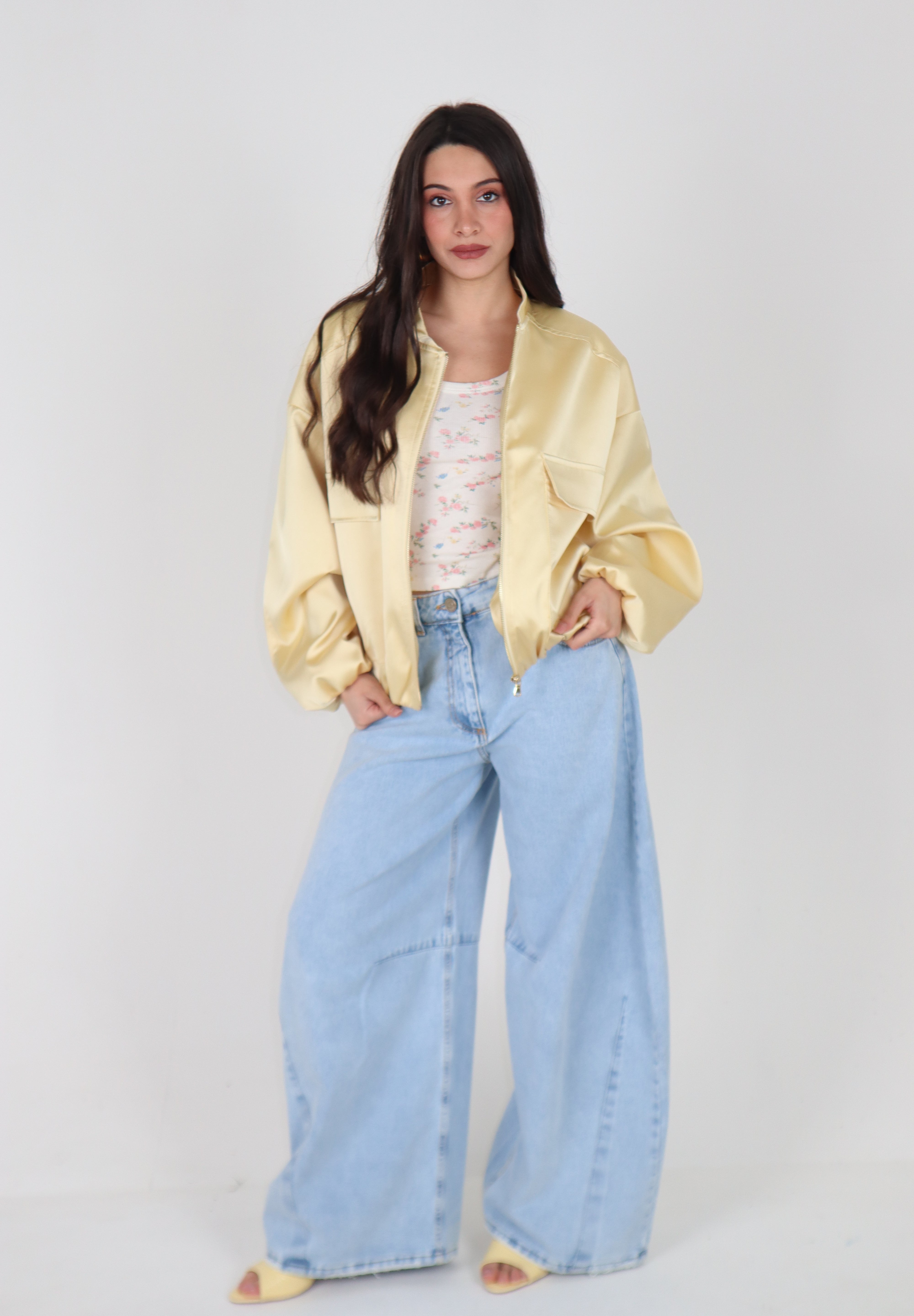 BOMBER SATIN YELLOW
