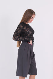 BODY GIROCOLLO PIZZO NERO