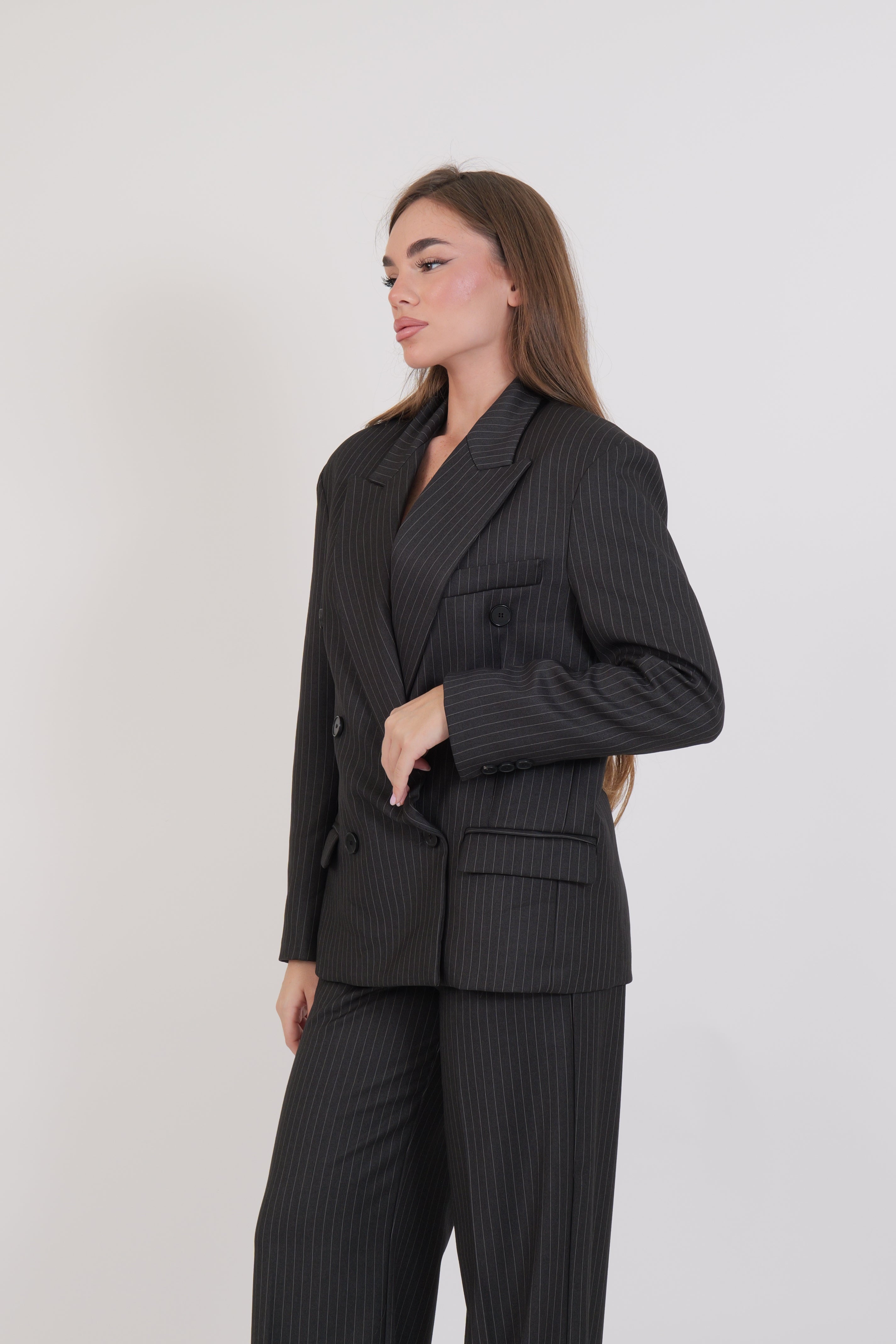 BLAZER GESSATO ANTRACITE VICOLO