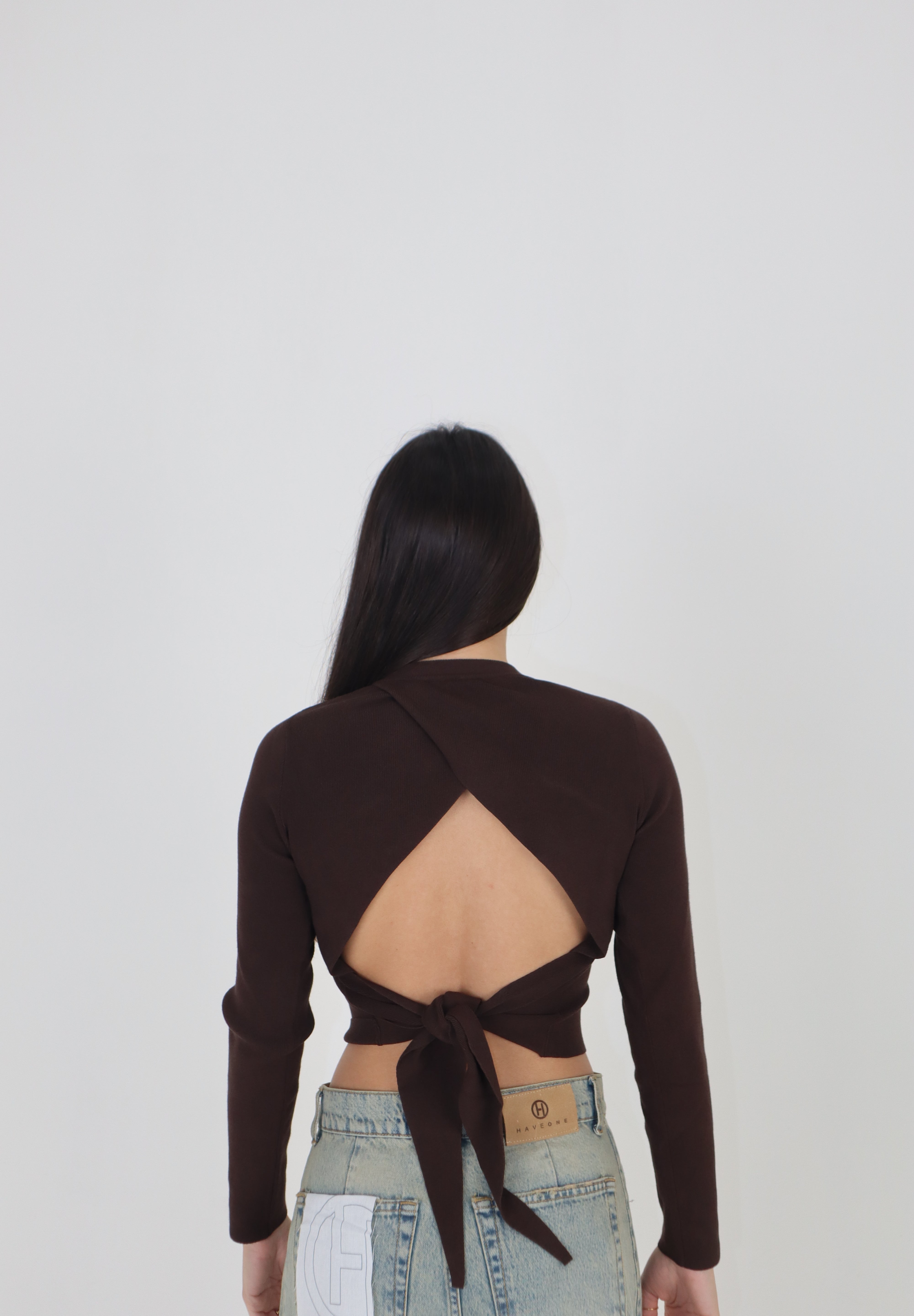 MAGLIA CROP ISA MORO