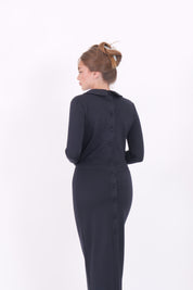 ABITO MARY GESSATO BLU