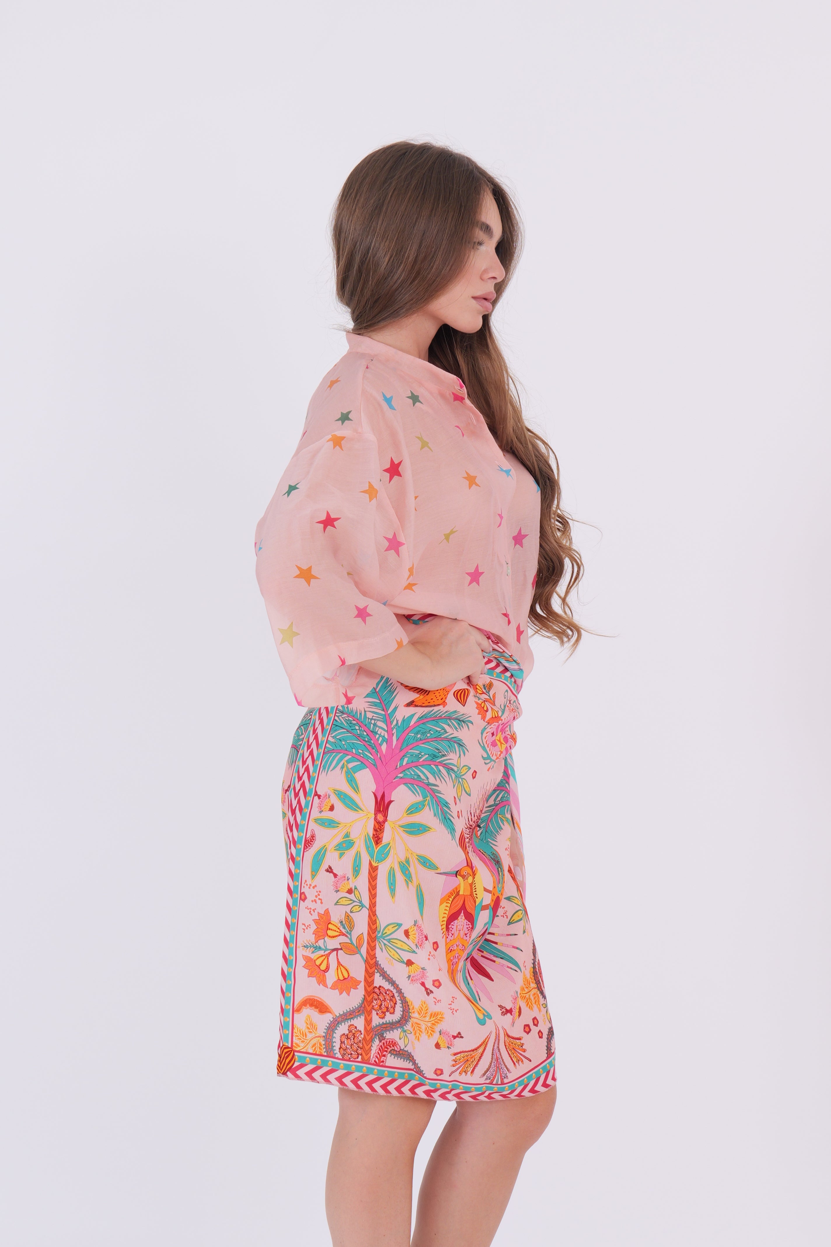 CAMICIA STELLINE ROSA