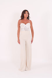 HIGH PANTS DINA ALMOND