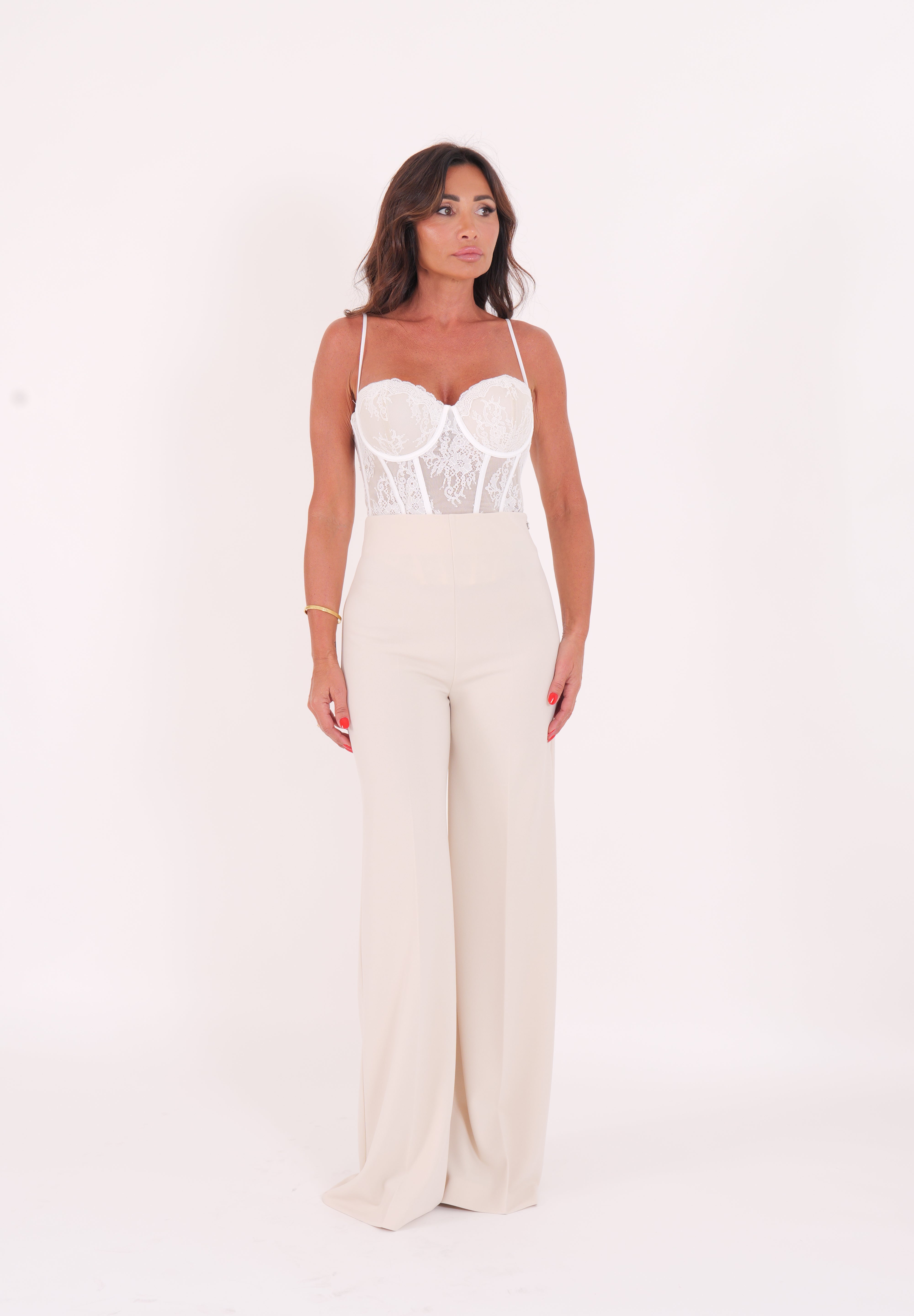 HIGH PANTS DINA ALMOND