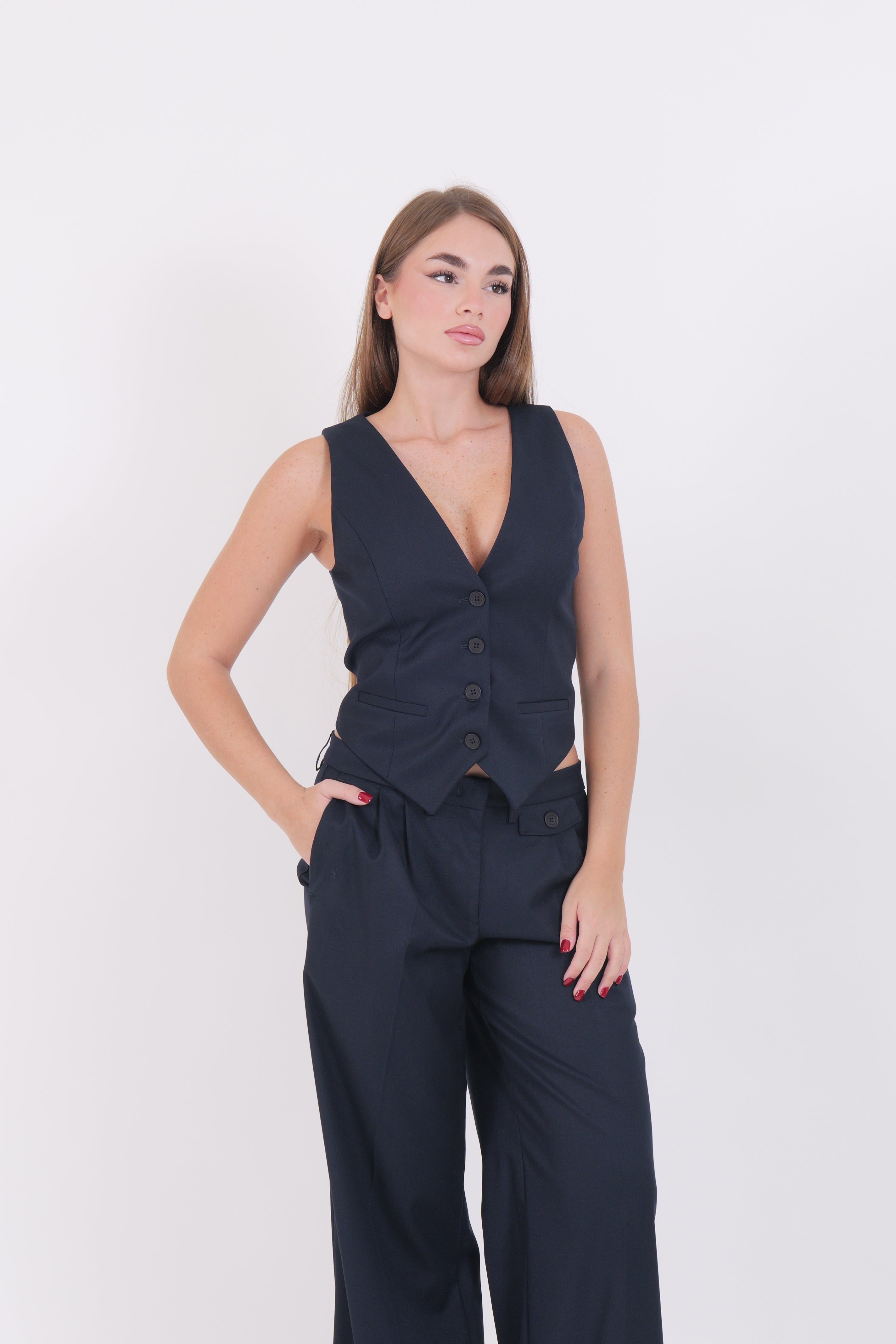 GILET MONOPETTO BLU MAR DE MARGARITAS