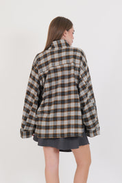 CAMICIA QUADRI CAMMELLO/NERO/GRIGIO