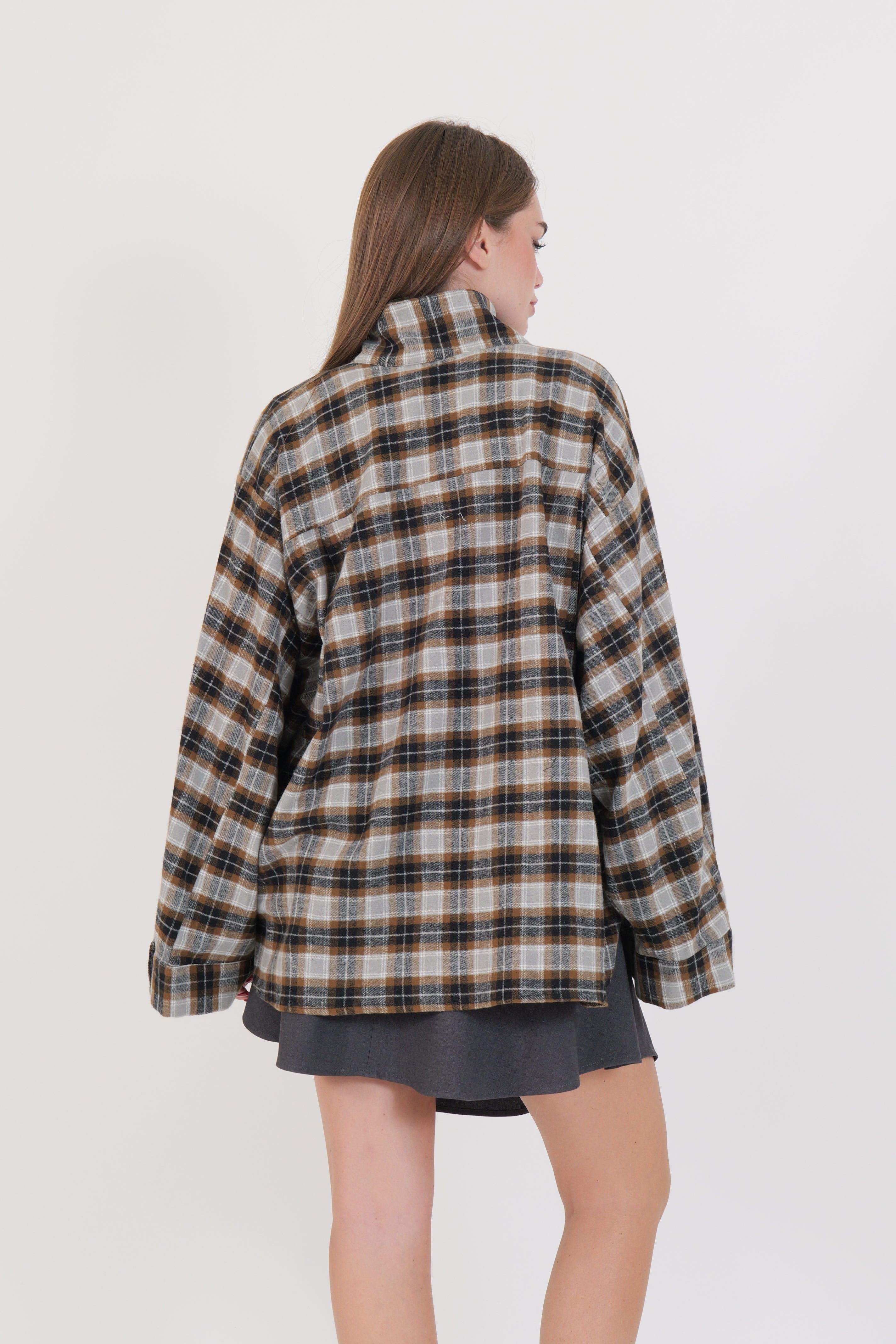 CAMICIA QUADRI CAMMELLO/NERO/GRIGIO