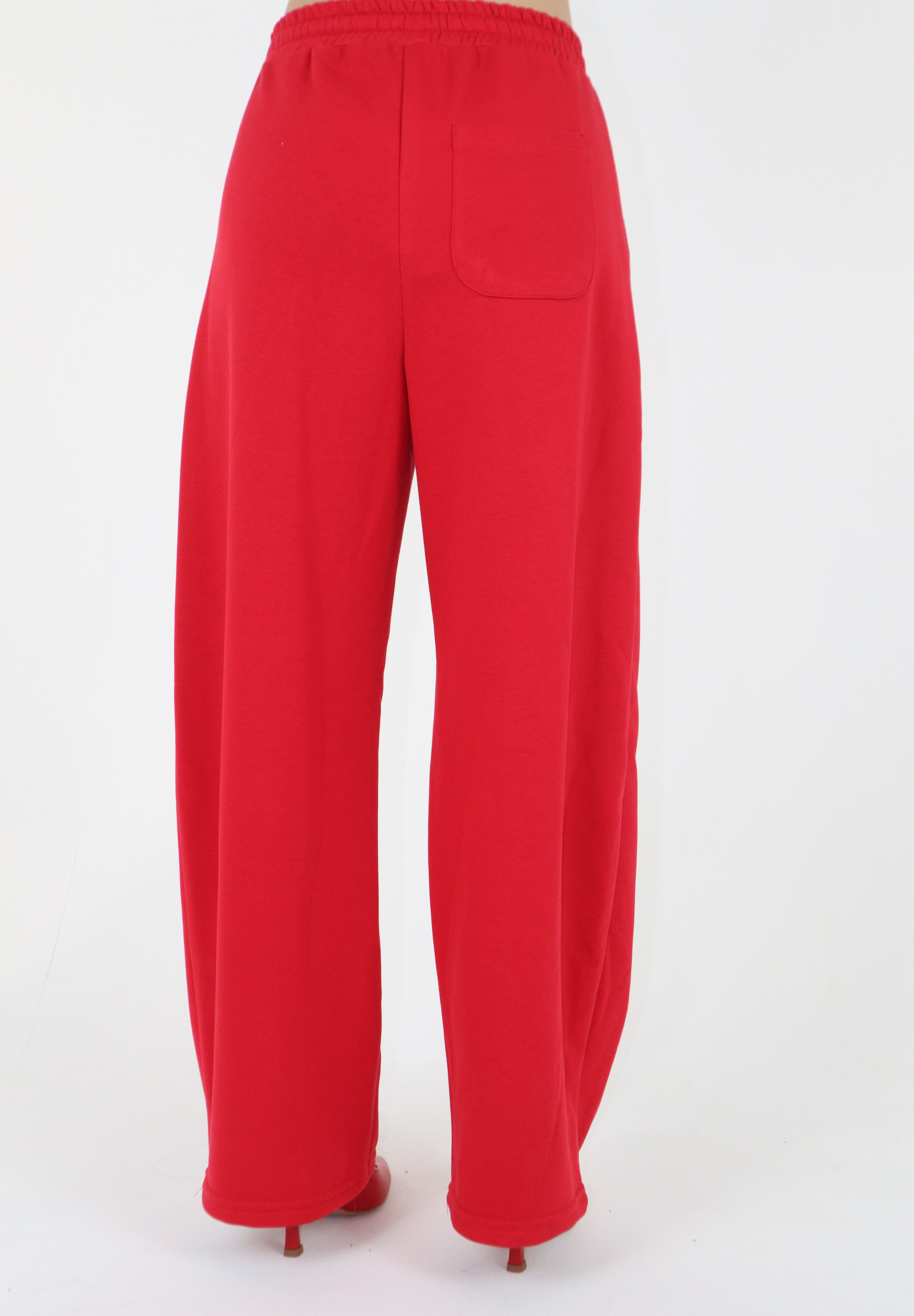 PANTALONE BARREL ROSSO