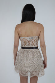 GONNA IN PIZZO BEIGE
