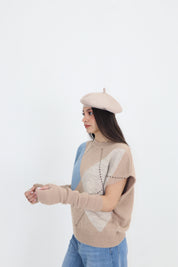 GILET GIROCOLLO ROMBI