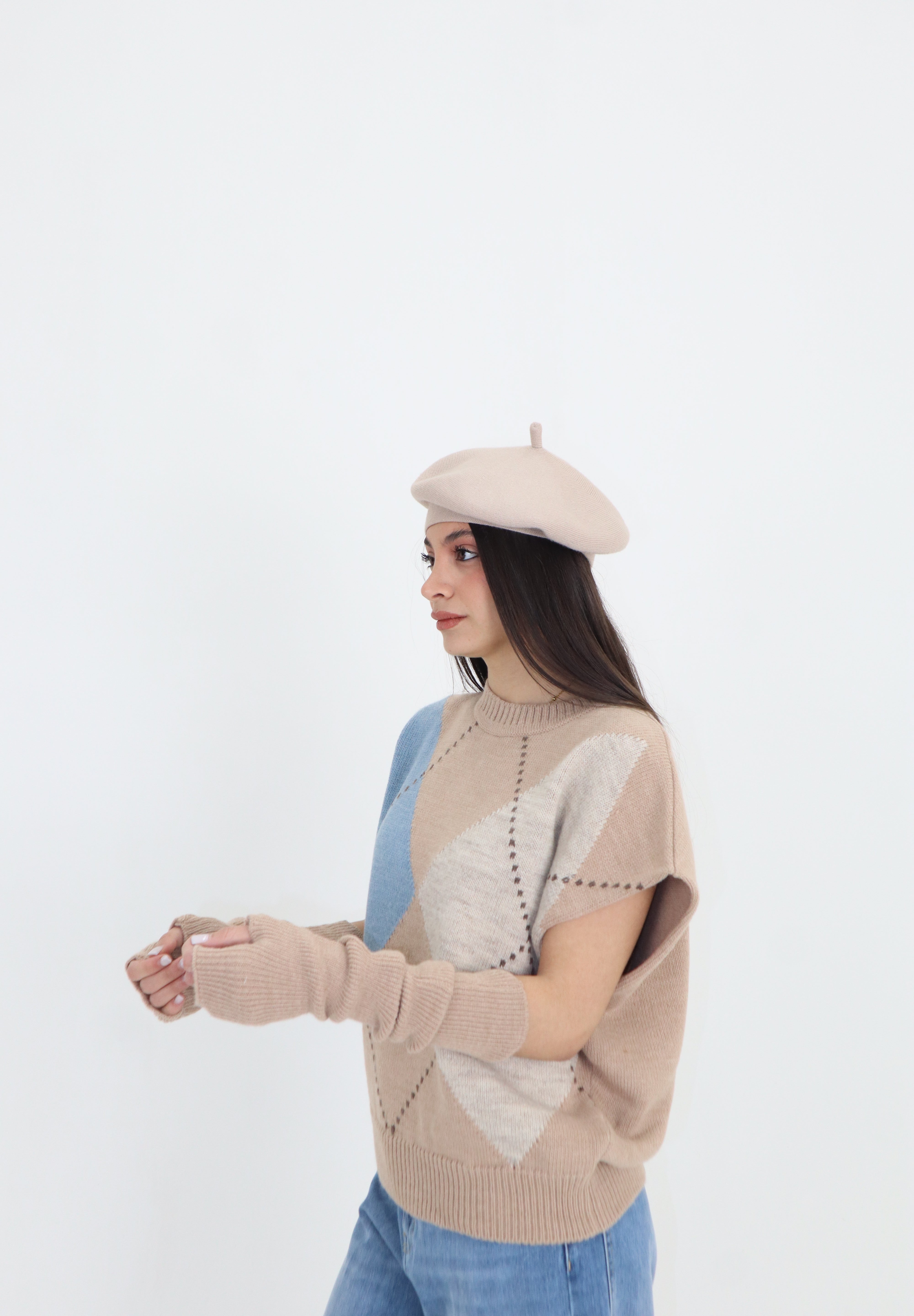 GILET GIROCOLLO ROMBI