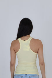 TOP SCOLLO AMERICA GIALLO