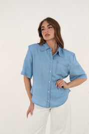 CAMICIA DENIM TENCEL