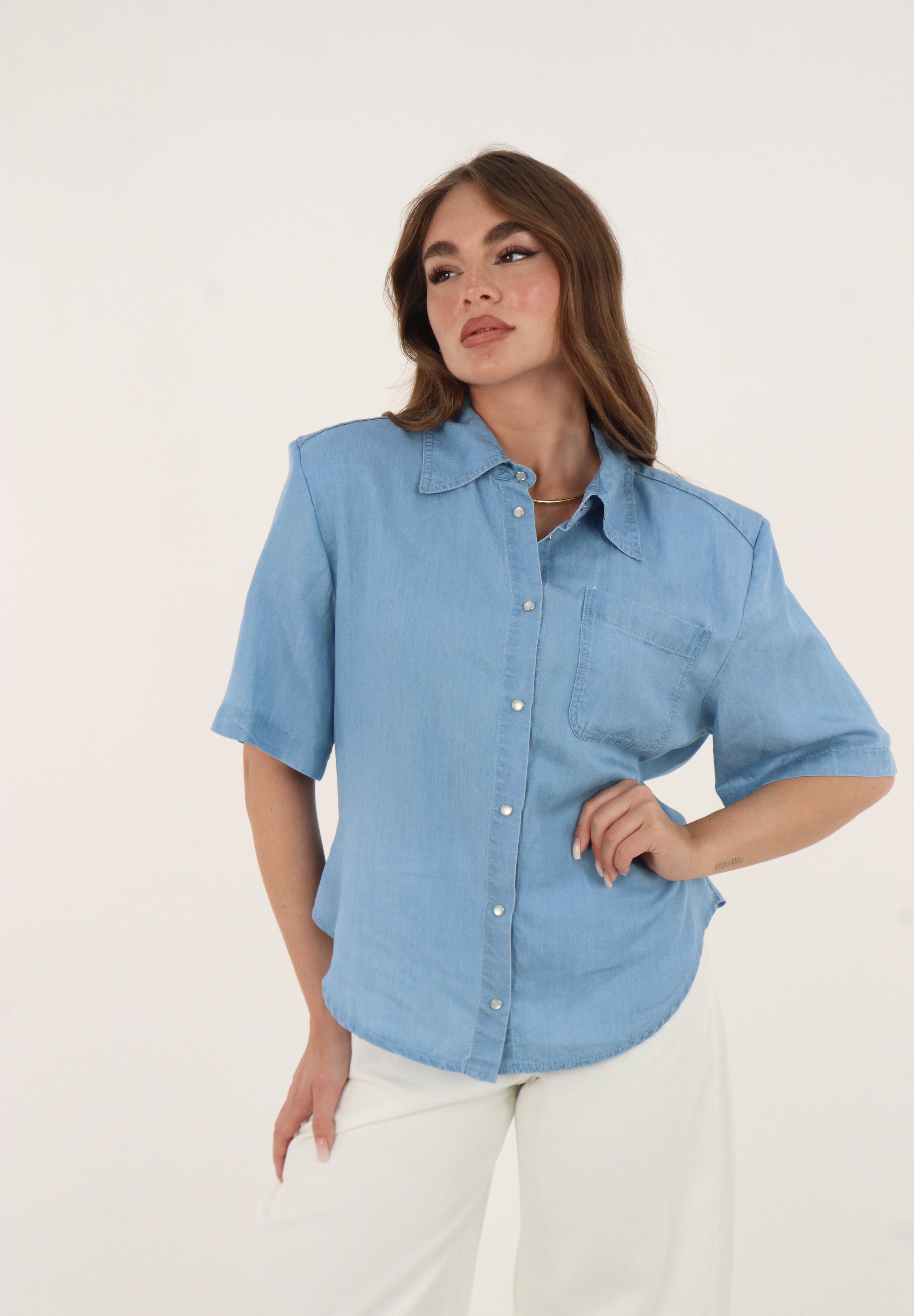 CAMICIA DENIM TENCEL