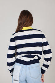 POLO BICOLOR BLU