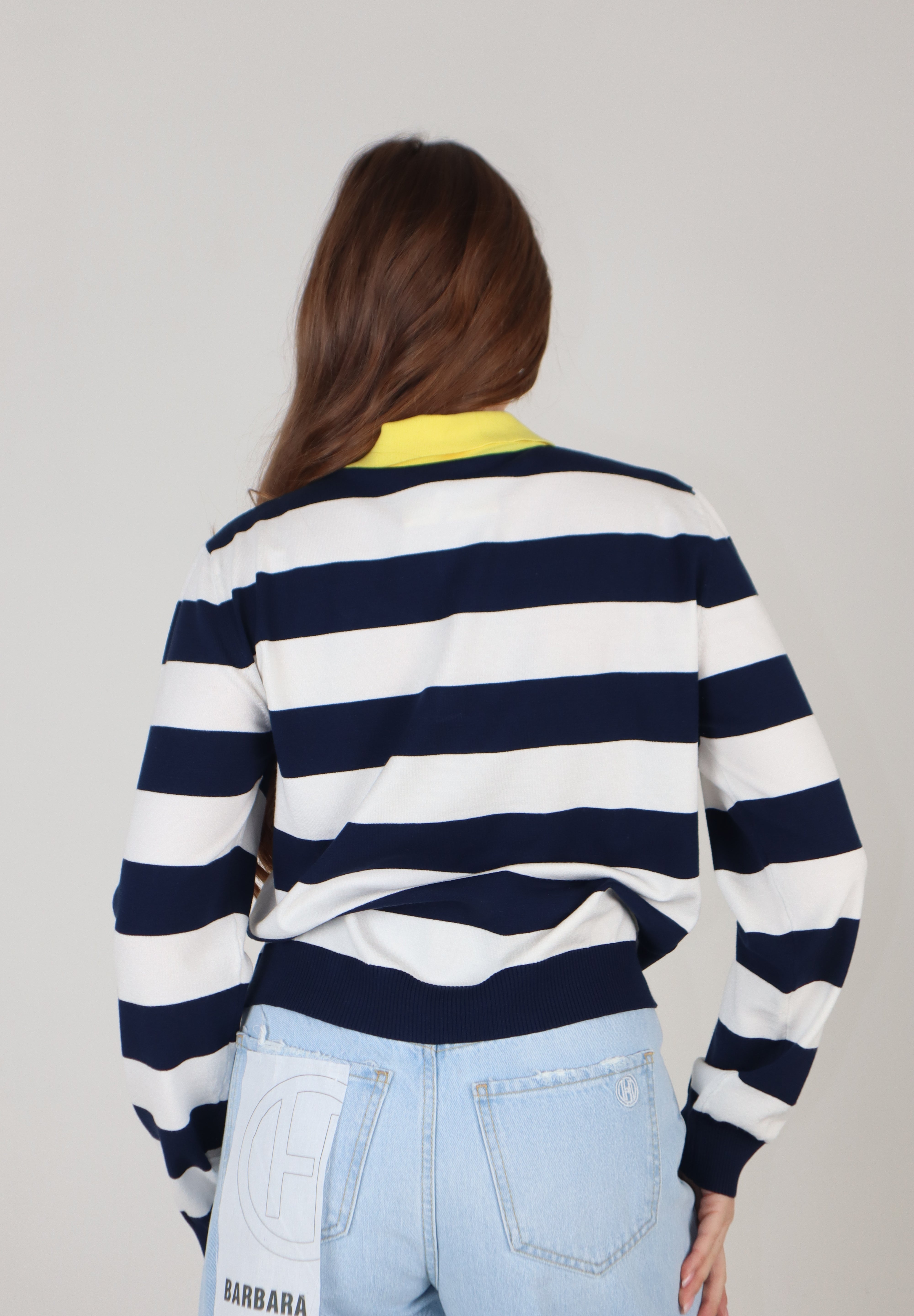 POLO BICOLOR BLU
