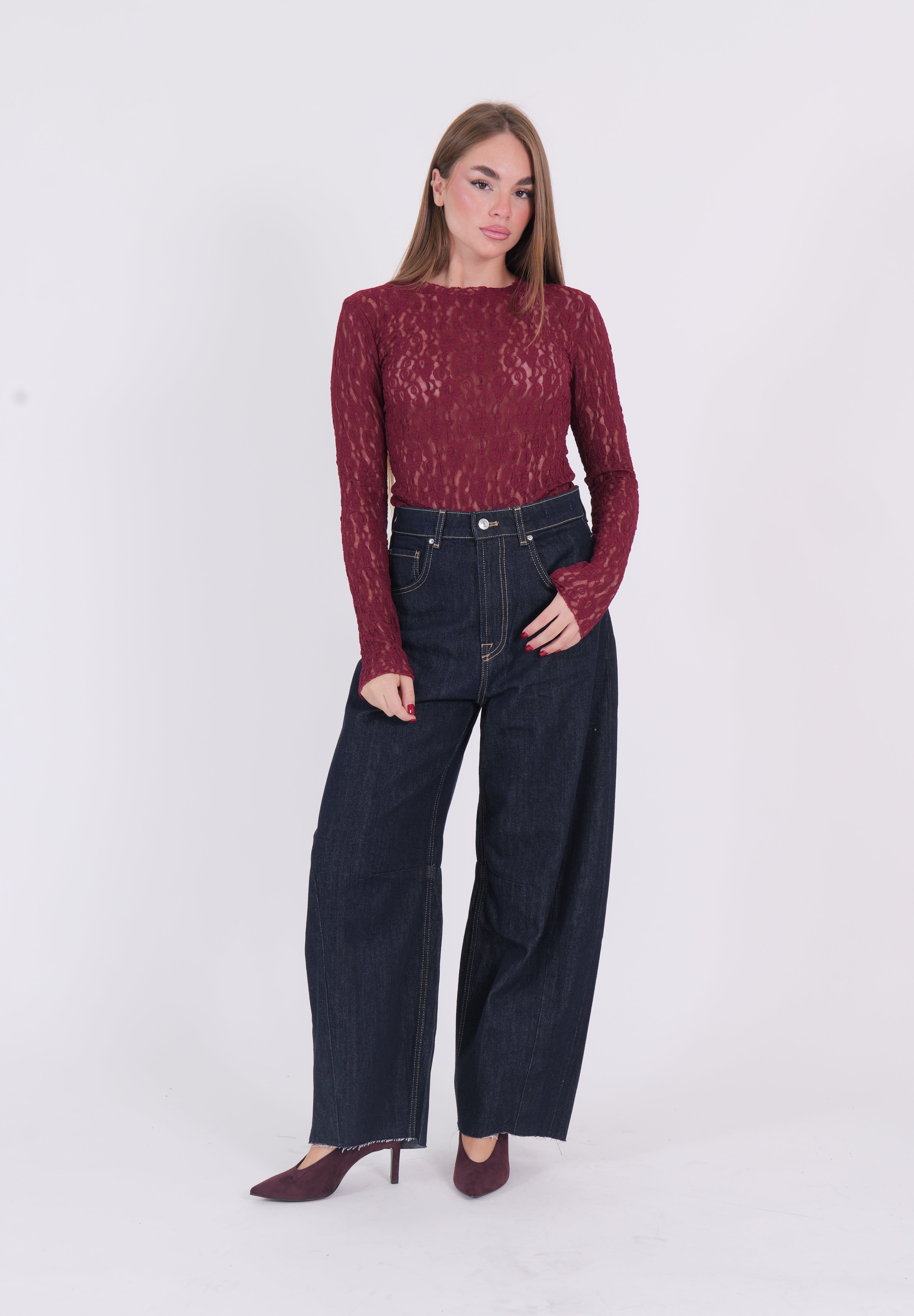 BODY GIROCOLLO PIZZO BORDEAUX