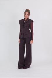STRAIGHT RIO PANTS RUBY NOIR