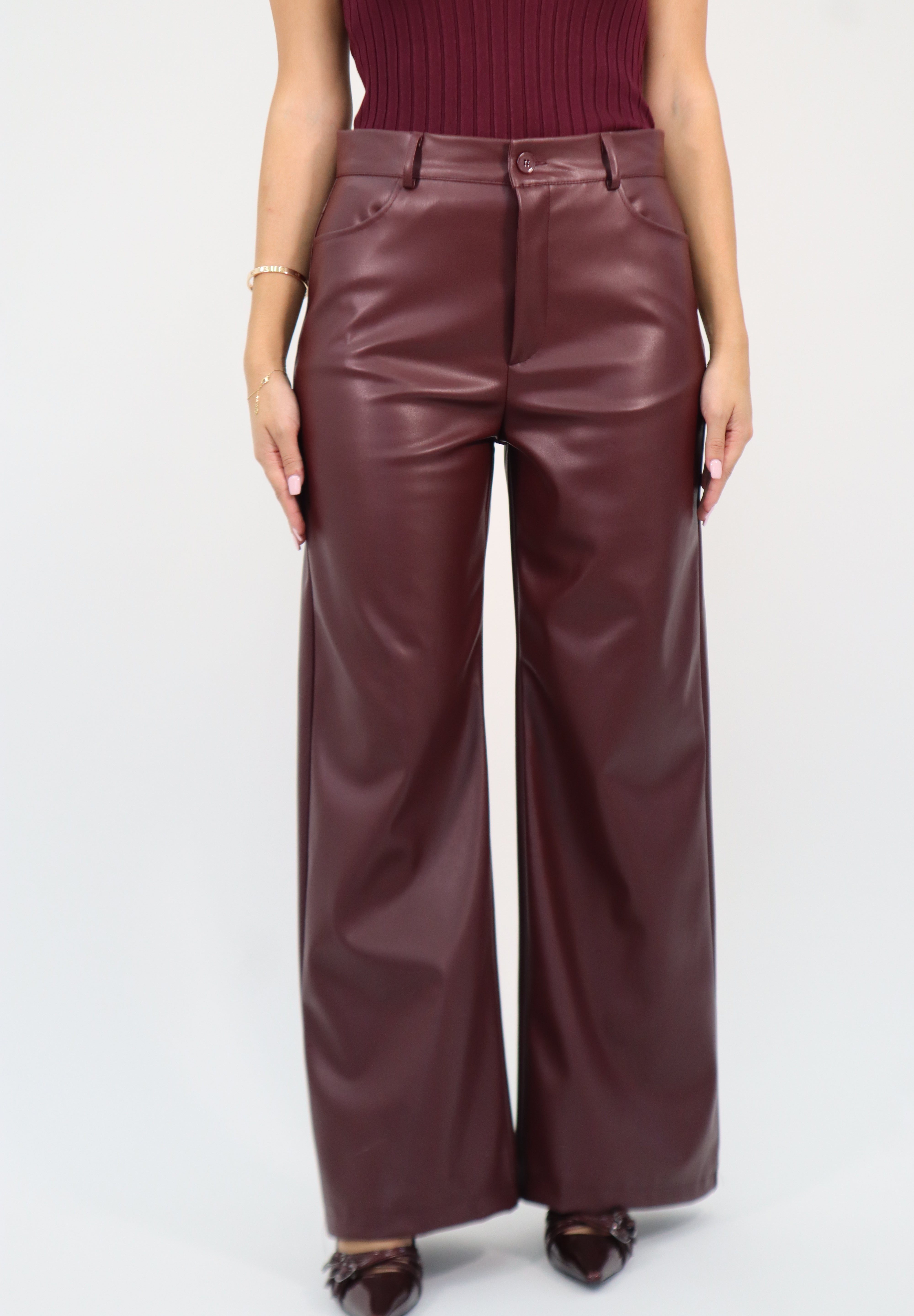 ECO-LEATHER TROUSERS