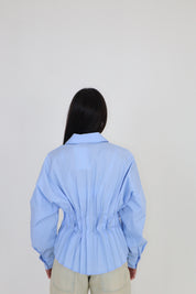 CAMICIA POPELINE CELESTE