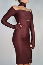 MIDI DRESS BURGUNDY