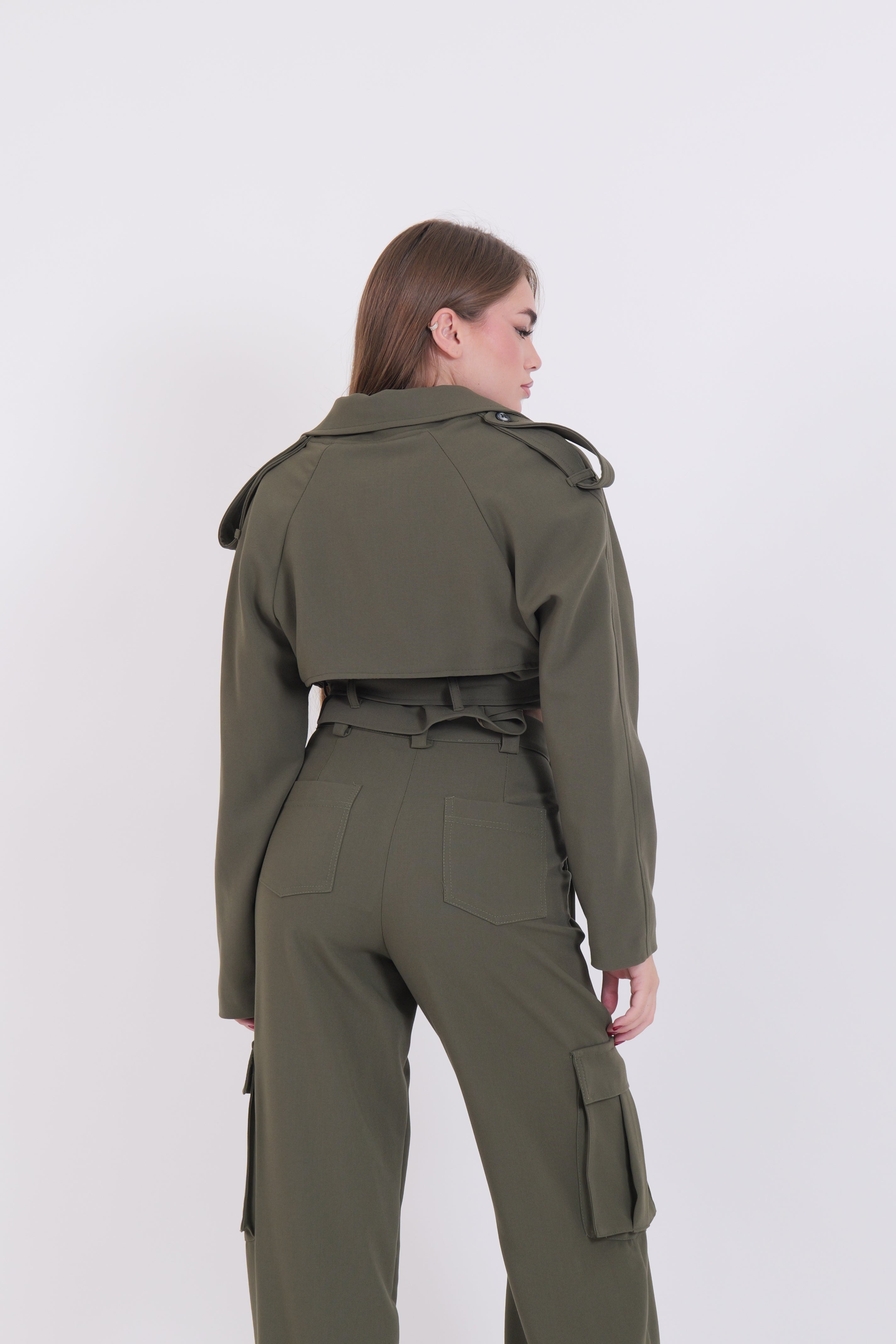 TRENCH CROP VERDE MILITARE