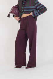PANTALONE WINE WIDE LEG