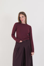 MAGLIA GIROCOLLO BORDEAUX