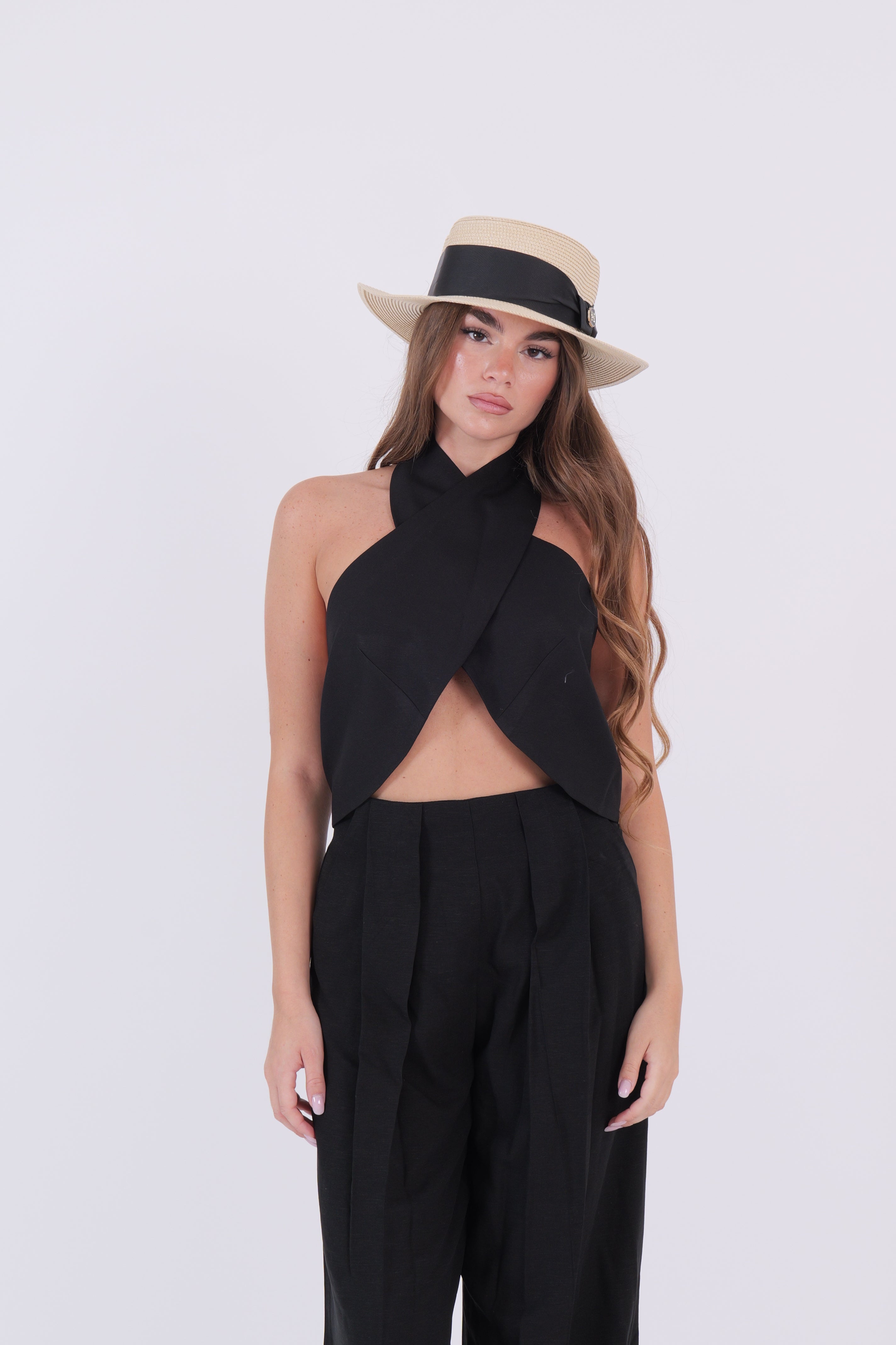 TOP INCROCIO DIXIE NERO