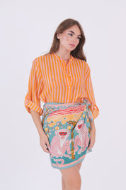 CAMICIA ECO RIGA ARANCIO/ROSA
