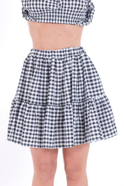 MINIGONNA VICHY NERO