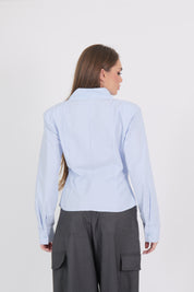 CAMICIA SPALLINE CELESTE
