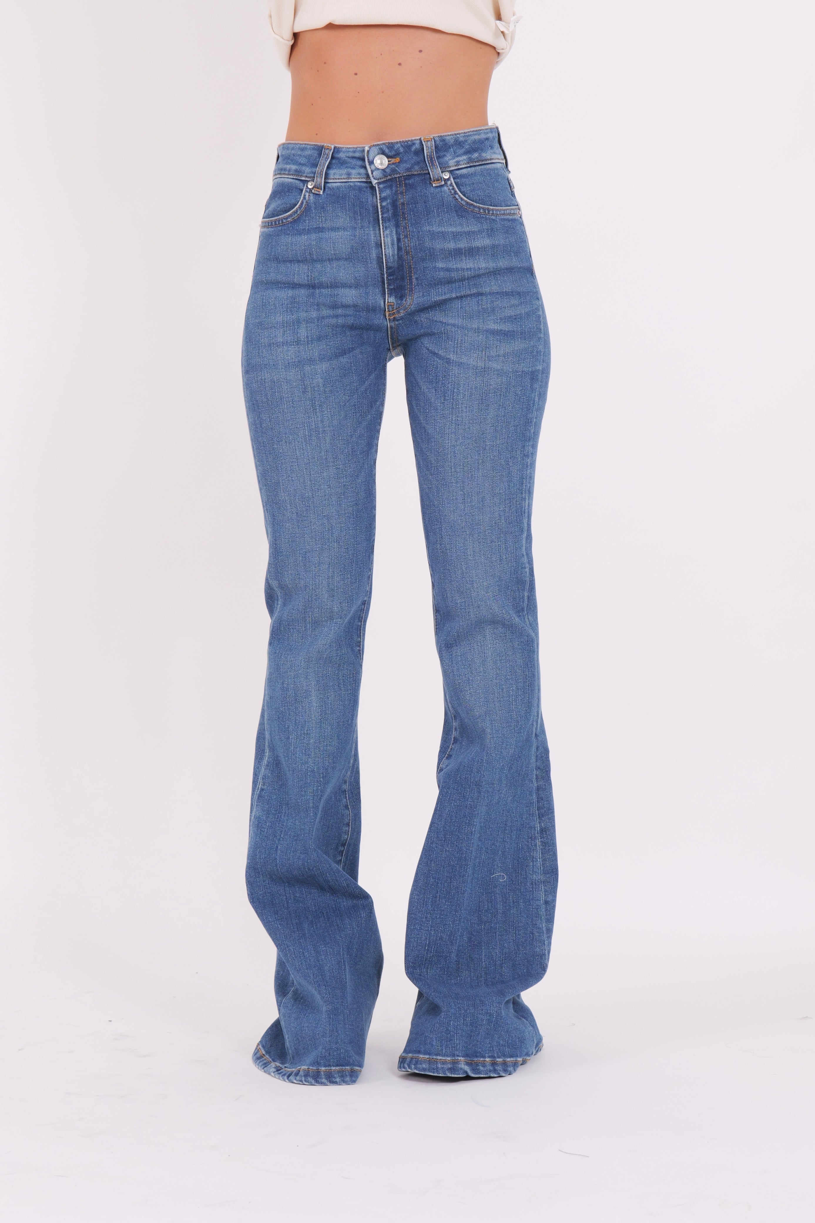 DENIM GISELE FLARE BLU