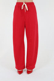 PANTALONE BARREL ROSSO